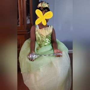 Disney Princess Tiana dress/costume with Tiara